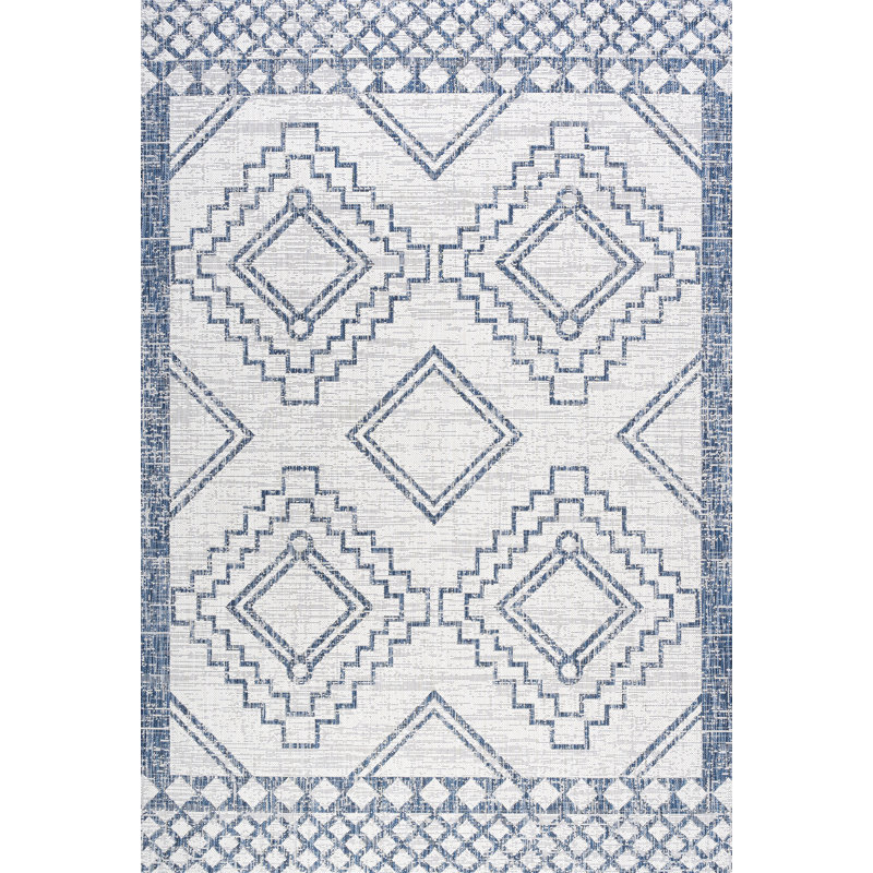 Tapis intérieur / extérieur Wesley Diamond, Rectangle 5 pi 2 po x 7 pi 5 po
