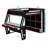 Gamer Loft Bed Frame with Desk, Smart RGB Lighting System, USB Charging, Storage Shelves and Safety Staircase-1883289671