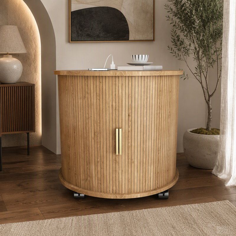 Table de bout cylindrique Mid Century