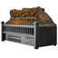 Chauffe-bûches électrique chauffant à infrarouge 20 pouces 1500w couleur réglable 5 niveaux de luminosité de la flamme Télécommande sans fil 70 95f