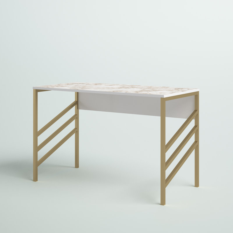 Juliet Metal Base Writing Desk, Ephesus/Gold