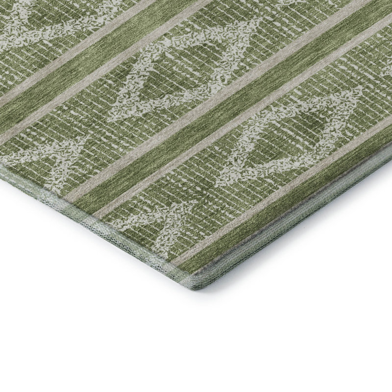 Tapis géométrique de qualité supérieure lavable à la machine Diskin AMF1029, Rectangle 10 pi x 14 pi