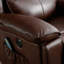 Fauteuil de massage inclinable et chauffant en cuir véritable de 38,2 po avec porte-gobelets et port USB (ensemble de 3)-254393652