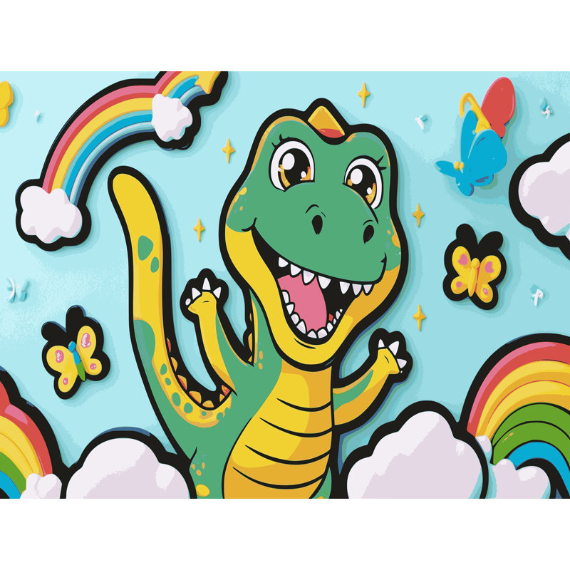 Tapis pour enfants East Urban Home, Rectangle 7 pi x 9 pi