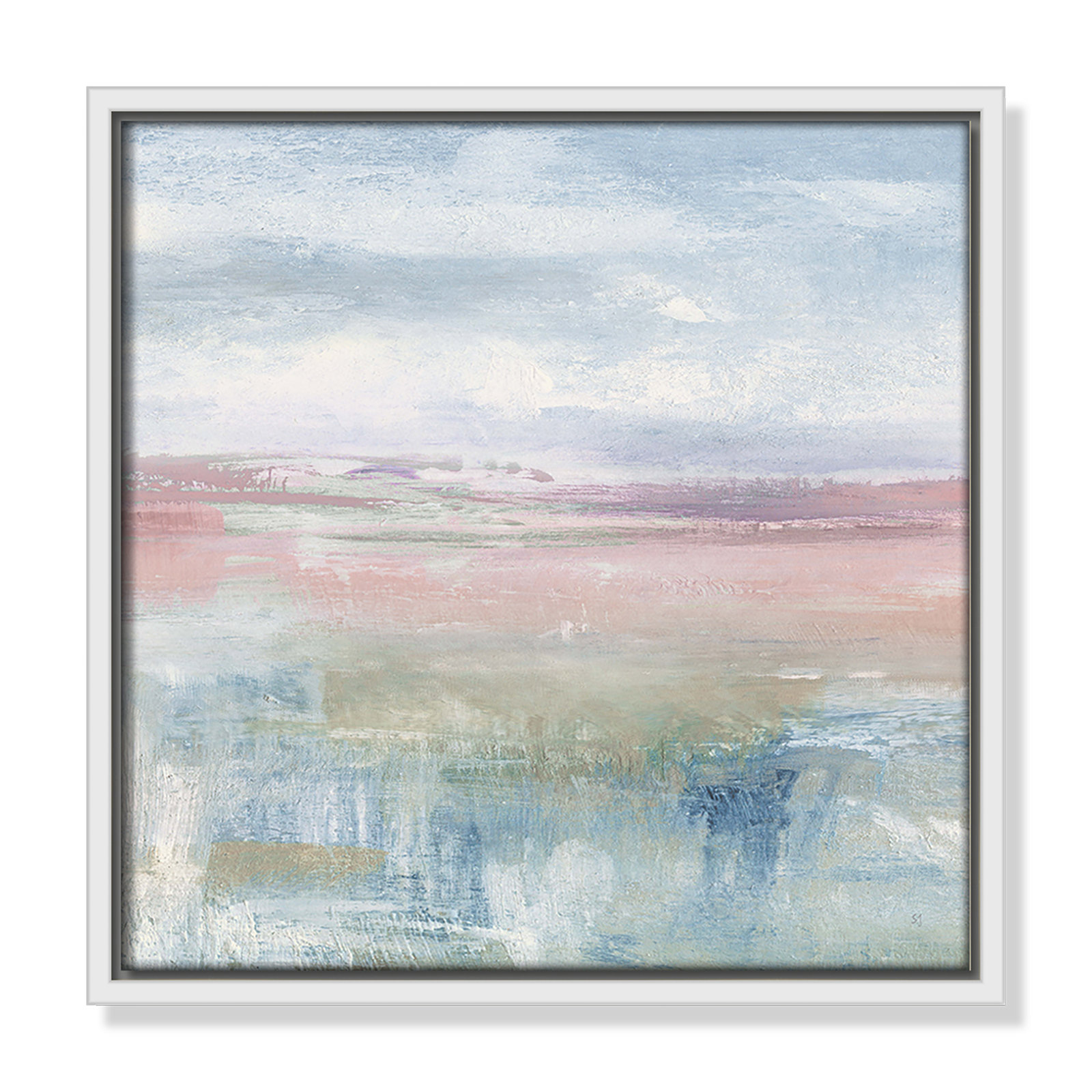Back Shandelee II by - Floater Frame Print on Canvas, 13.5" H x 13.5" W x 2" D, White Framed