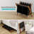 Bamboo Luggage Rack With 4 Storage Compartments