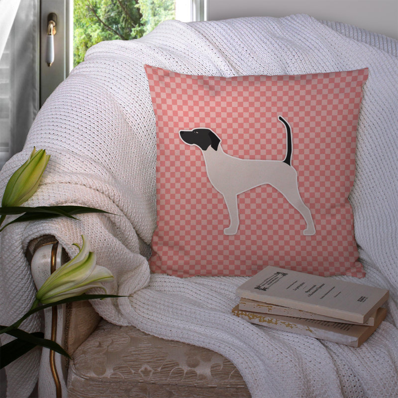 Coussin intérieur/extérieur english point, H 14 po x l 14 po x P 3 po, Rose