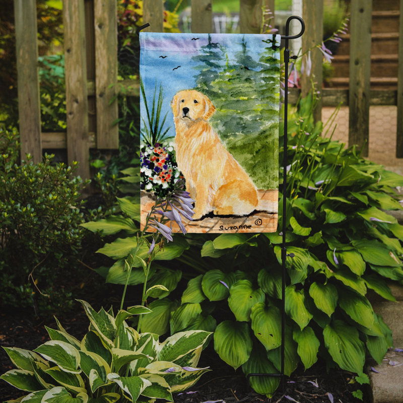 Drapeau de jardin 2 côtés golden retriever