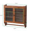 Armoire de rangement en verre de 24,8 po de couleur brune - répond aux exigences de la salle de bain, de la cuisine, du mur de la salle à manger avec différentes pièces fonctionnelles