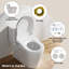 Toilette de bidet non électrique combinée, double chasse puissante et cartouche 1000g, hauteur de fauteuil confortable, siège de bidet à fermeture silencieuse