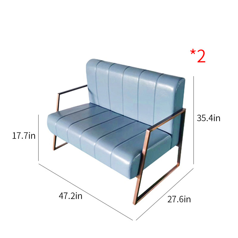 Banc rembourré en similicuir Western Cafe