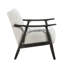 Siège d'appoint à structure en bois gris foncé, revêtement en velours perle, hauteur de l'ensemble de 20,5 po, chaise rembourrée de salon, base solide, structure, mobilier décontracté-63120460