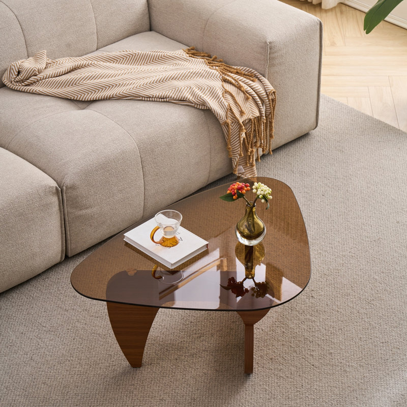 Table basse Farmhouse Mid-Century, 35.82", Brun
