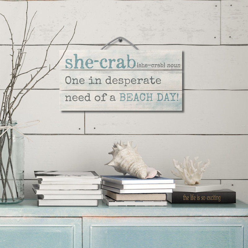 She Crab Definition Decorative Pallet Wood Sign 12" x 6"