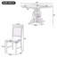 Ensemble de salle à manger extensible 5 pièces Farmhouse: table en bois (feuille de 15,7 po) et 4 chaises rembourrées