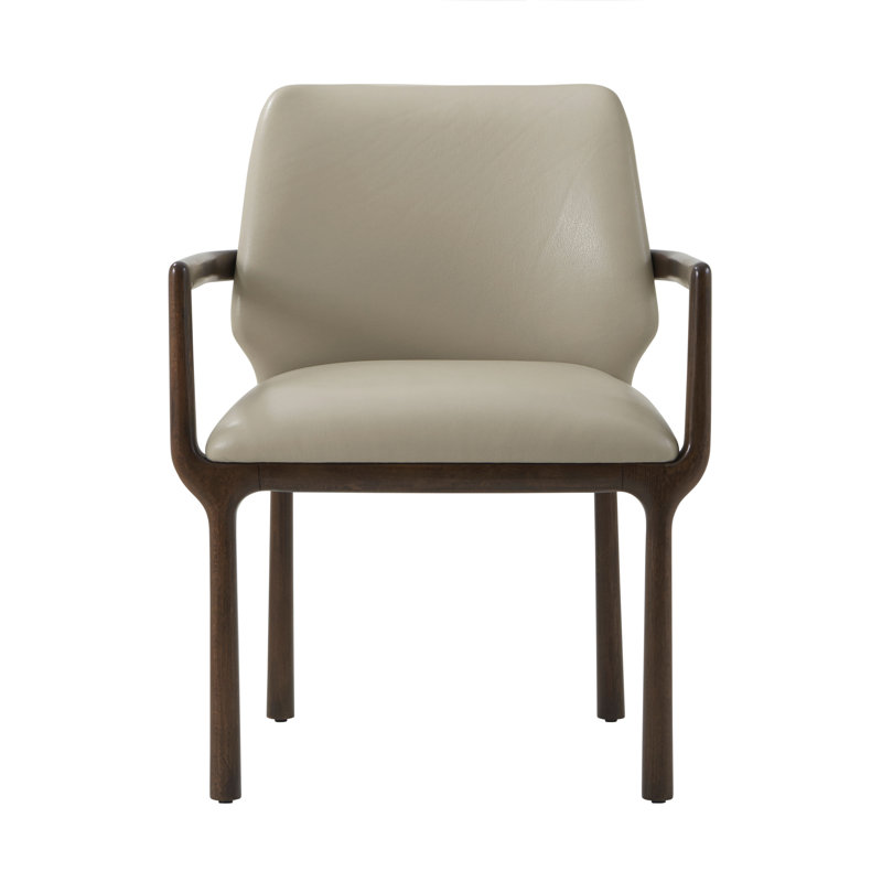 Kesden Leather Arm Chair, Pyramid Brown