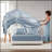 6 PCS King Luxury Sheet Set Blue-134086190-134086193
