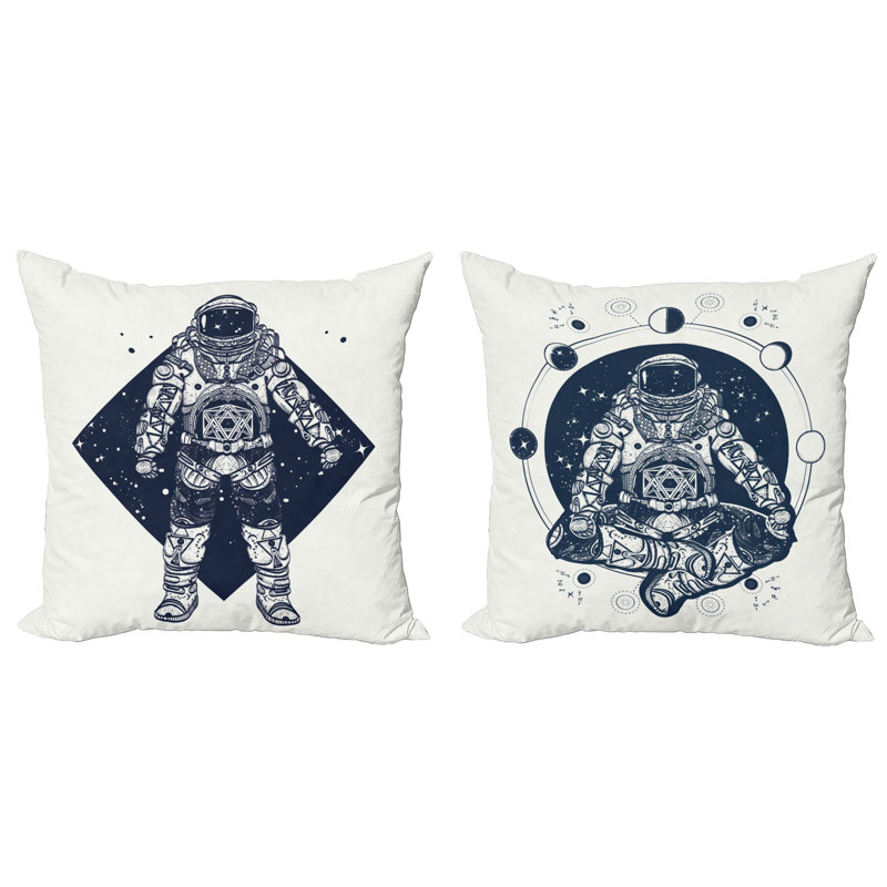 Indoor / Outdoor Midnight Blue Square Throw Cushion Cover