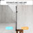 32"X 72" Pivot Shower Door | Matte Black Aluminum Frame | Half Frame | 1/4 Inch Tempered Glass With Explosion-Proof Film | Stainless Steel Handle