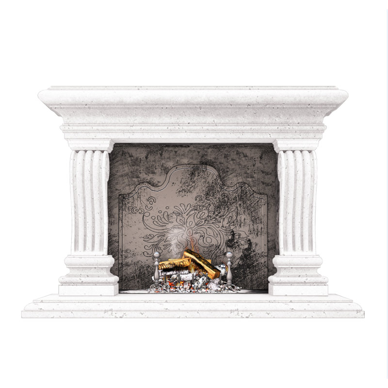 San Lazzaro Fireplace Surround, Old World White
