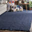 Tapis touffeté à la main épais de style campagnard en jute bleu marine Royce-918675085