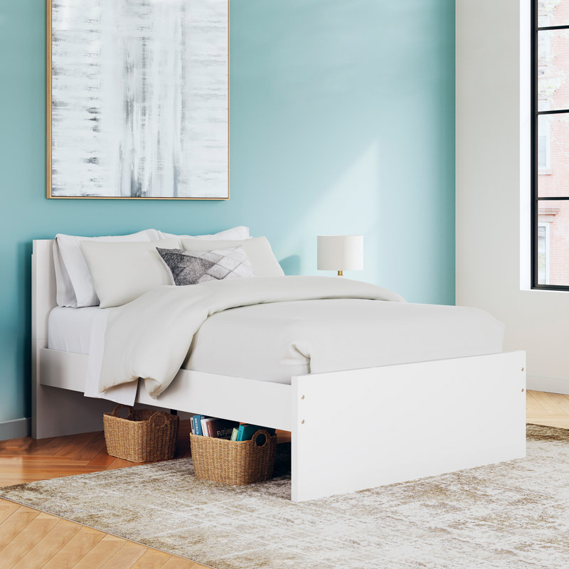 Onita Full Panel Platform Bed, Full, White