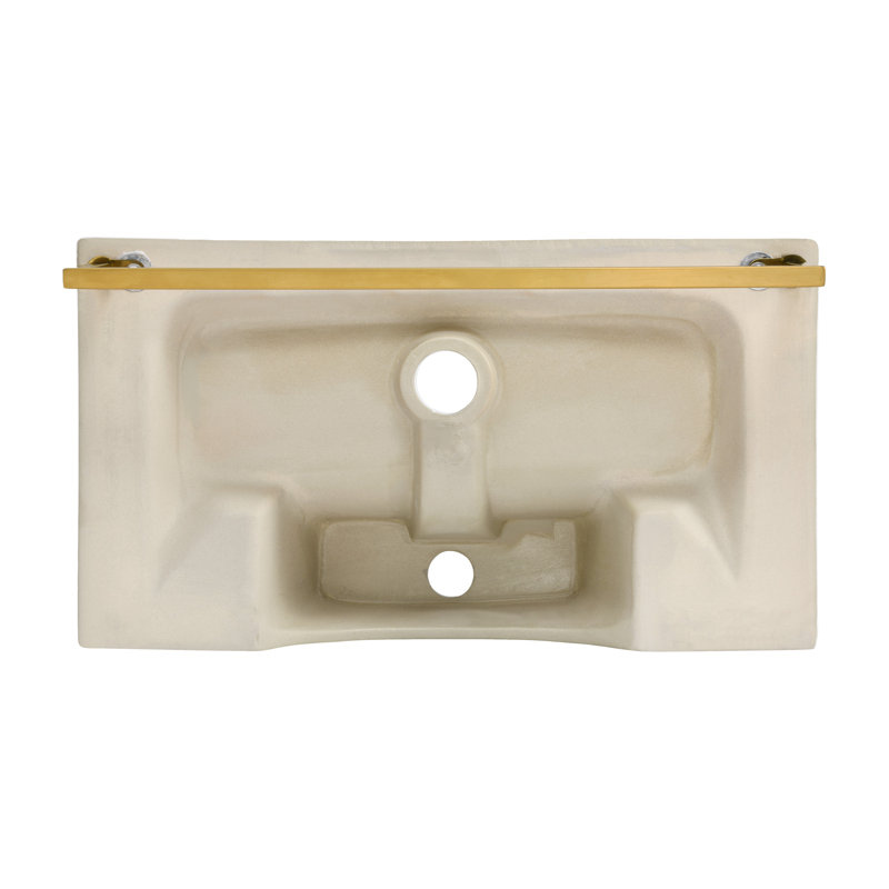 Lavabo de salle de bain mural 22 "avec barre à serviettes Claire, Or brossé