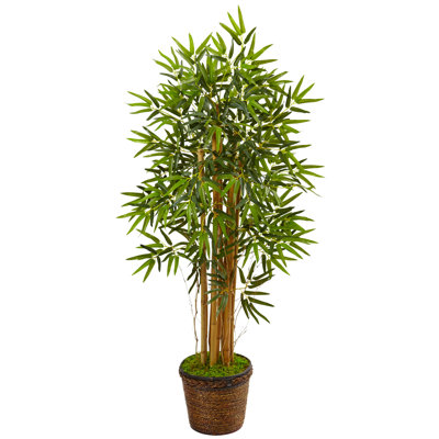Arbre de bambou artificiel 45" en pot de fleurs