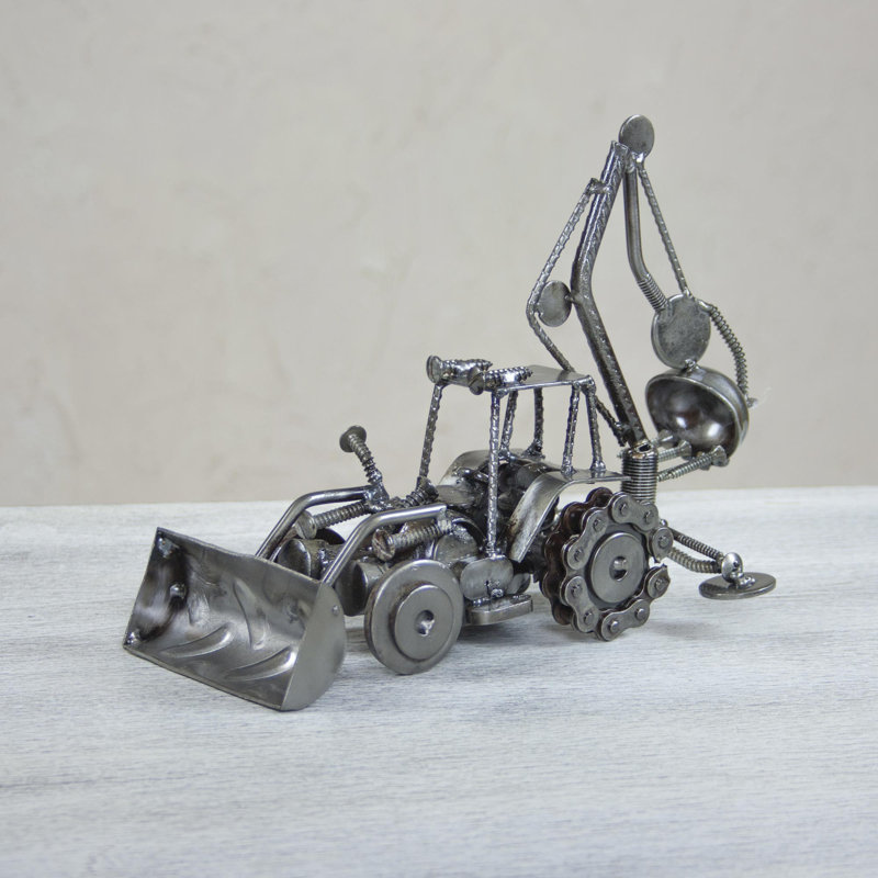 Armando Ramírez Unique Recycled Metal and Car Parts Sculpture