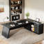 Bureau de direction en L avec tiroirs-954856585