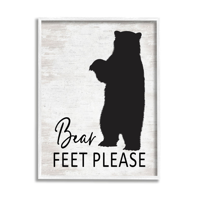 Pieds d'ours enlever les chaussures, H 14 po x l 11 po x P 1,5 po, Giclée encadrée blanc bord de mer