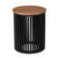 Table d'appoint en bois massif ACACIA, couleur naturelle et noire