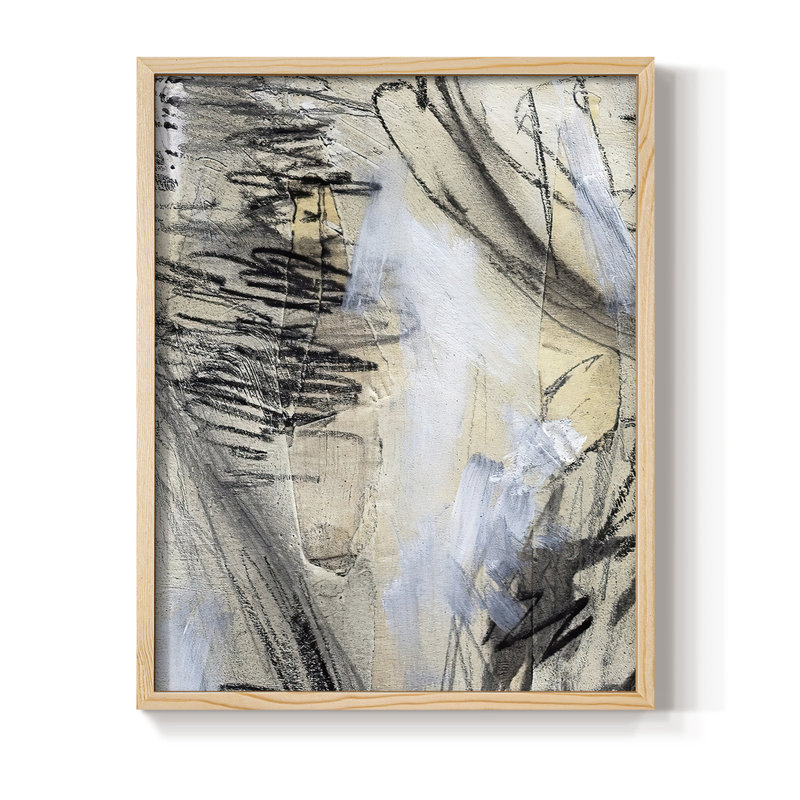 MaskedNotesVI Framed Print - Solid Wood, 11" H x 9" W