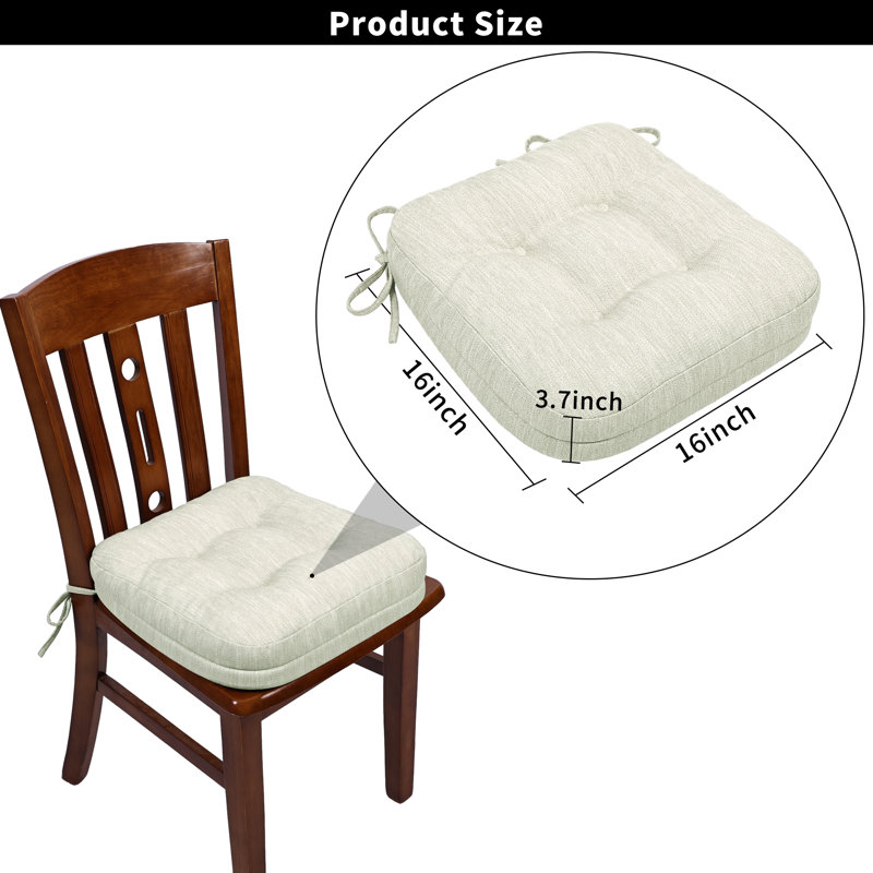 Indoor 3.7'' Chair Pad, White