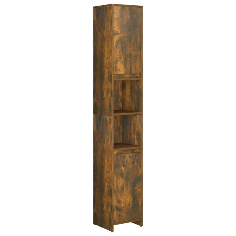 Dorjan Bathroom Cabinet Engineered Wood Rack, Smoked Oak