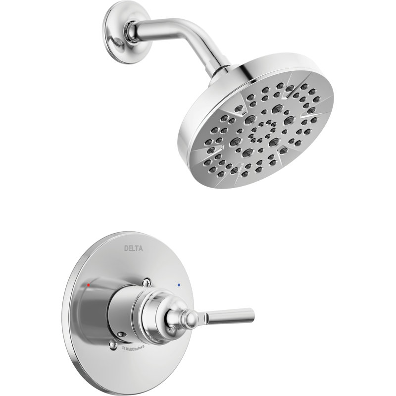 Delta SAYLOR™ Single-Function Shower Faucet Set, Valve Trim Kit, Shower Head and Handle Set, Chrome