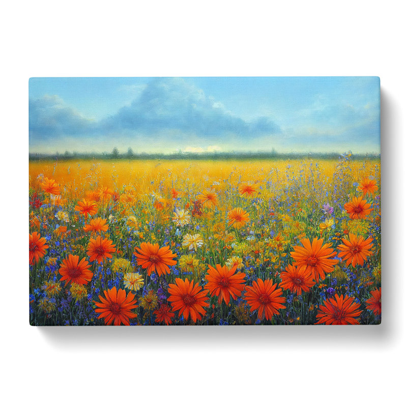 Delicious Wildflowers Floral - Wrapped Canvas, 50cm H x 76cm W x 3cm D