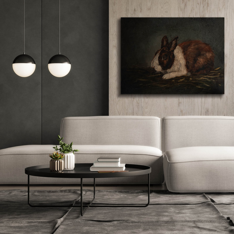  «Resting Bunny Rabbit X» par Marian Parsons, art mural sur toile, 54 po x 40 po