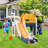 8 in 1 Large Toddler Slide w/Long Slope, Enclosed Steps, Telescope, Basketball Hoop, Tunnel-101189103