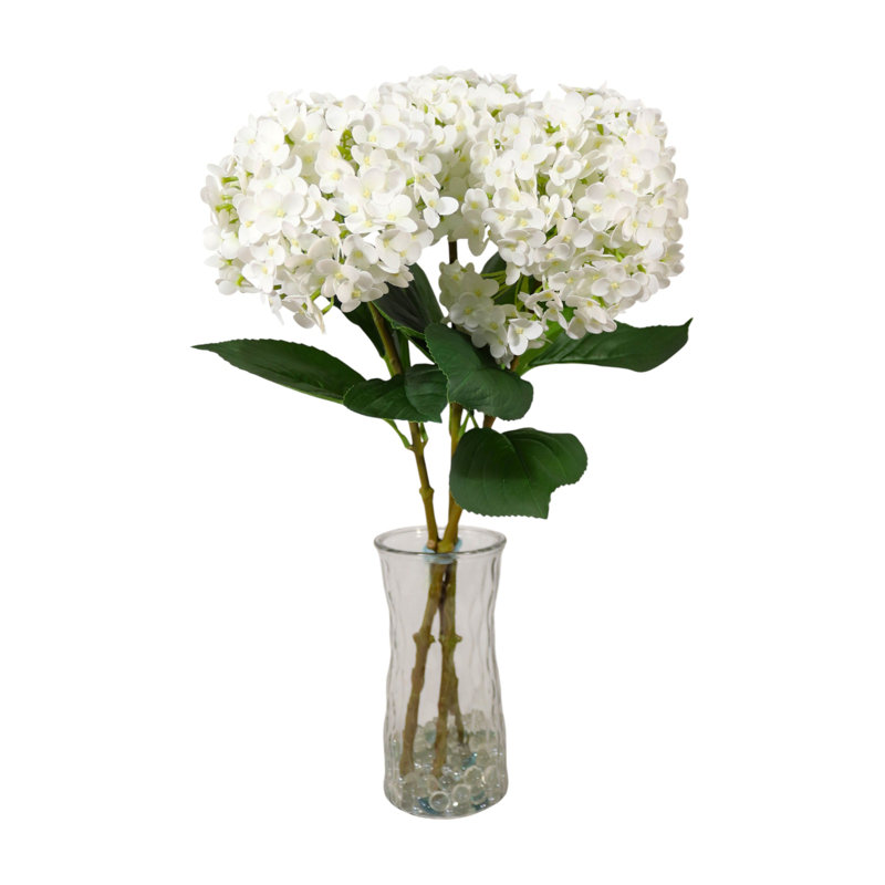 4pc 25" Real Touch Hydrangea Stem 7"dia