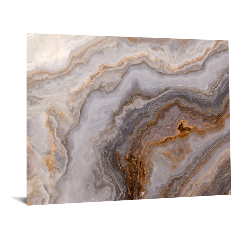 Art mural en verre trempé sans cadre Granite II - 60 po x 40 po