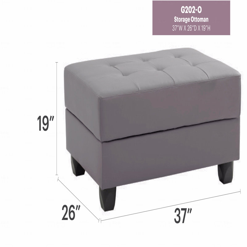 Repose-pieds rembourré en tissu de style contemporain
