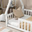 Lit simple avec design tipi - Créez une chambre douillette au sol-1276527054