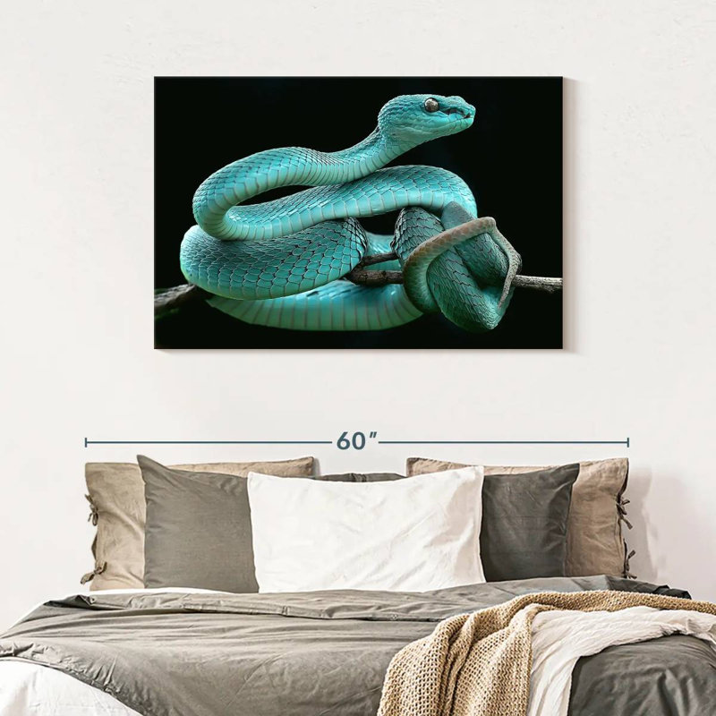Brampt Blue Pit Viper, 30" H x 45" W