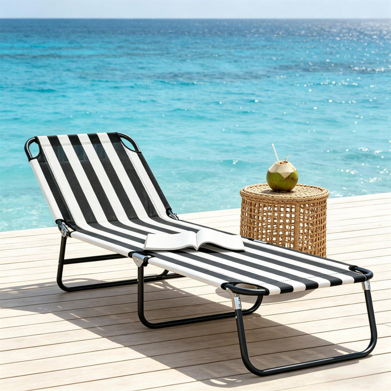 Chaise longue pliante inclinable