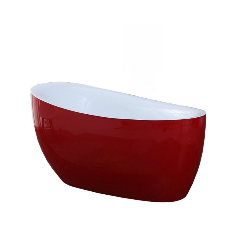 Modern Simple Acrylic Red Bathtub