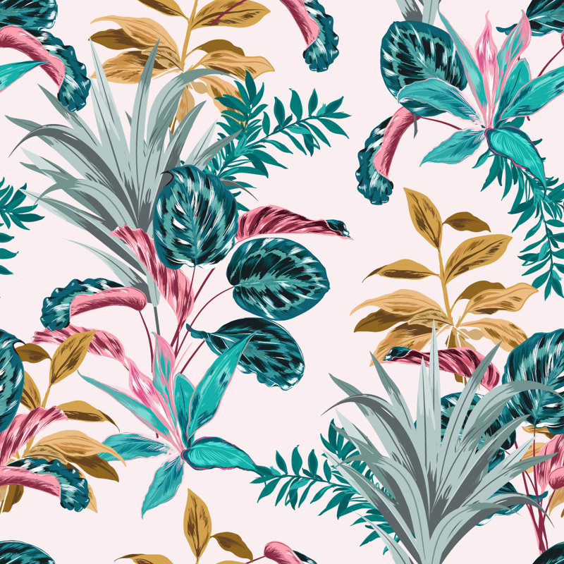 Kishmat Floral Wall Mural, 2.08' W x 10.42' L
