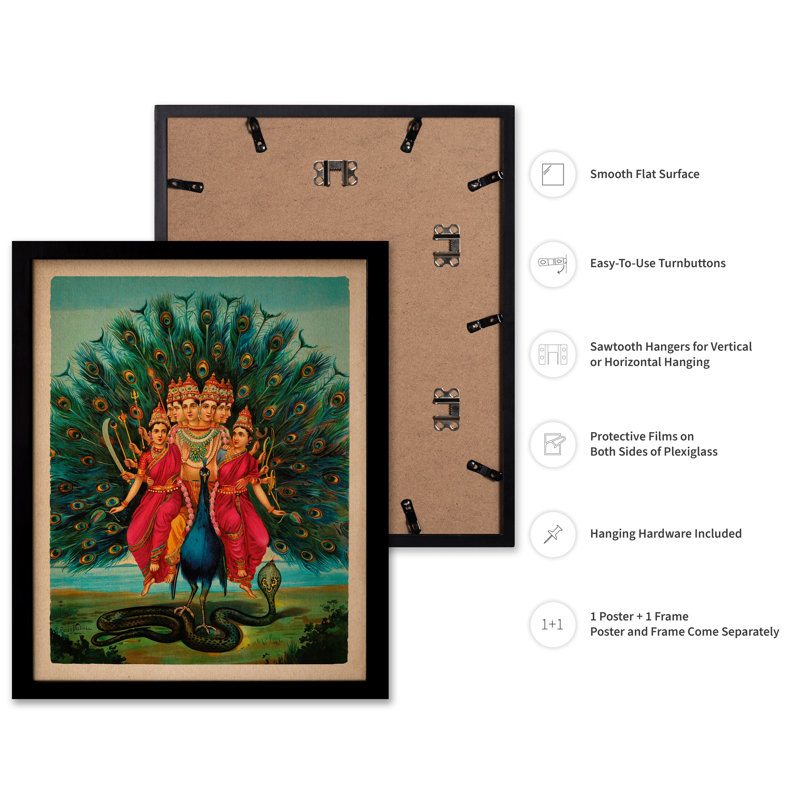 Raja Ravi Varma, Cadre noir, Affiche, H 24 po x l 32 po