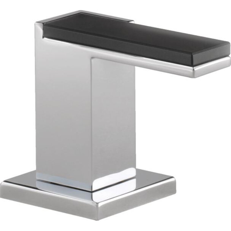 Siderna Widespread Lavatory Faucet, Polished Chrome, 1.2, Bidet Solar Gray Glass Lever Handle