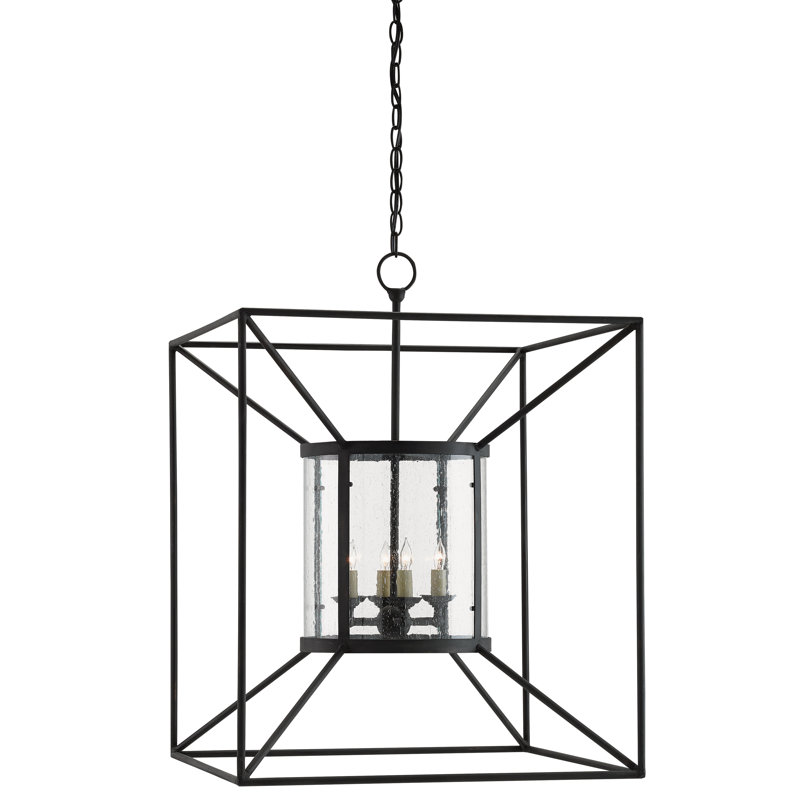 Lustre rectangulaire / carré à 4 lumières Ennis